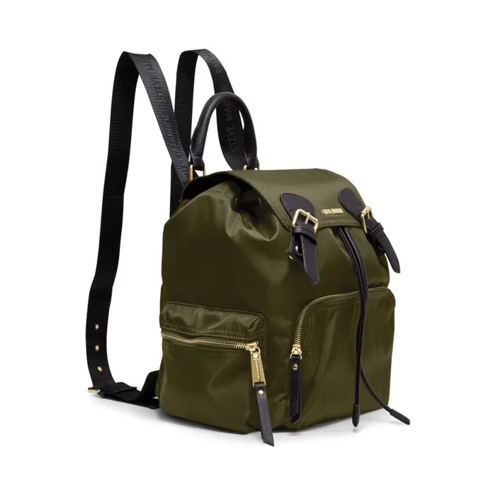 Steve Madden Nylon Backpack Olive Womens Belt Bags and Backpacks