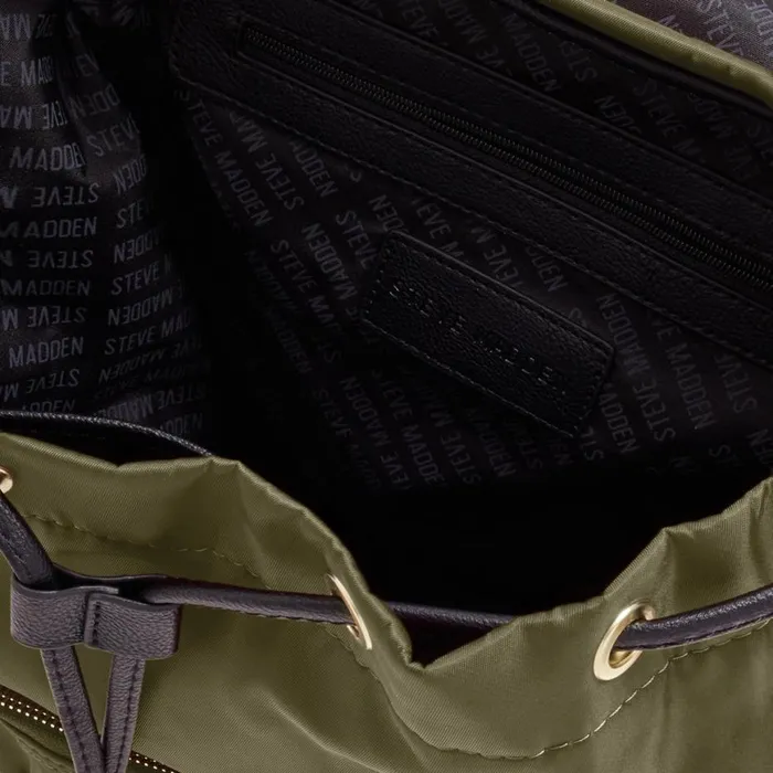 Steve Madden Nylon Backpack Olive Womens Belt Bags and Backpacks