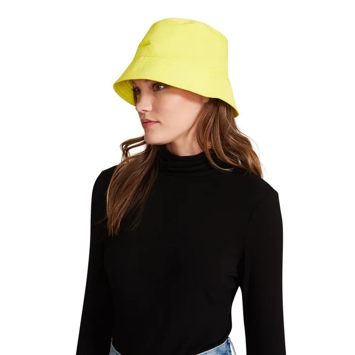 Steve Madden Nylon Bucket Hat Yellow Womens Hats and Hair Accessories