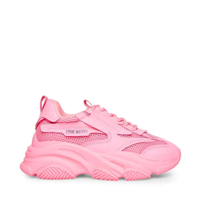 Steve Madden Possession Hot Pink Womens Sneakers