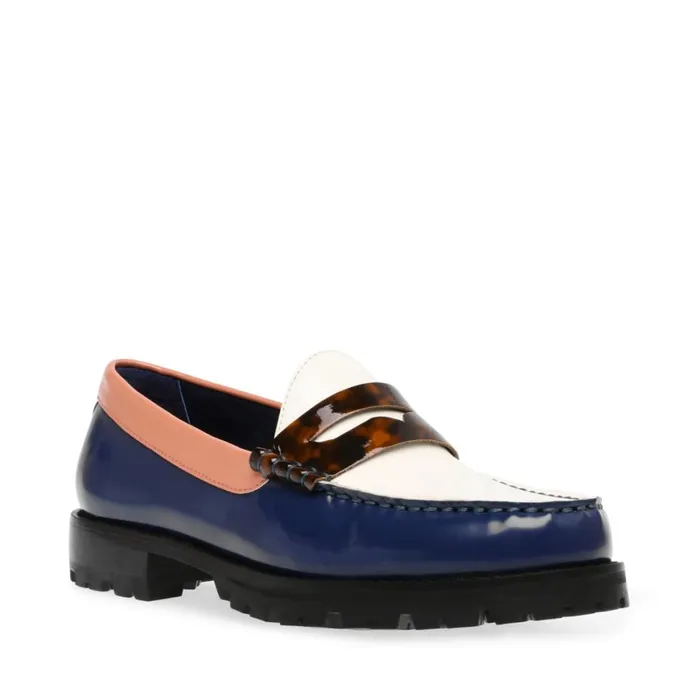 Steve Madden Tayloring Navy Multi Womens Loafers