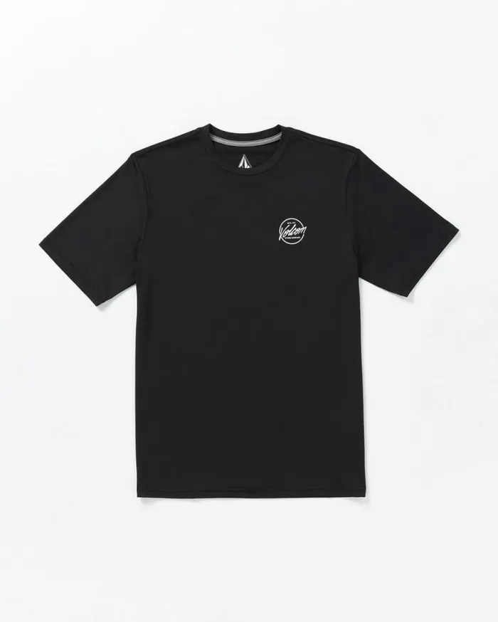 Stone Stamp Short Sleeve Rashguard 8211 Black Mens Volcom Mountain Biking