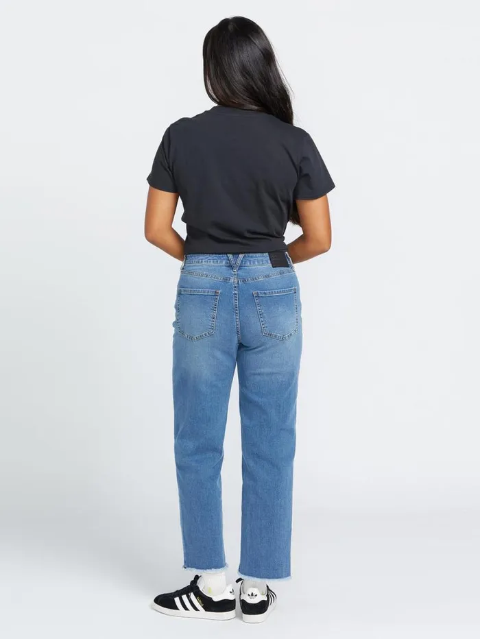 Stone Step Hirise Pants 8211 Jasper Blue Womens Volcom Bottoms