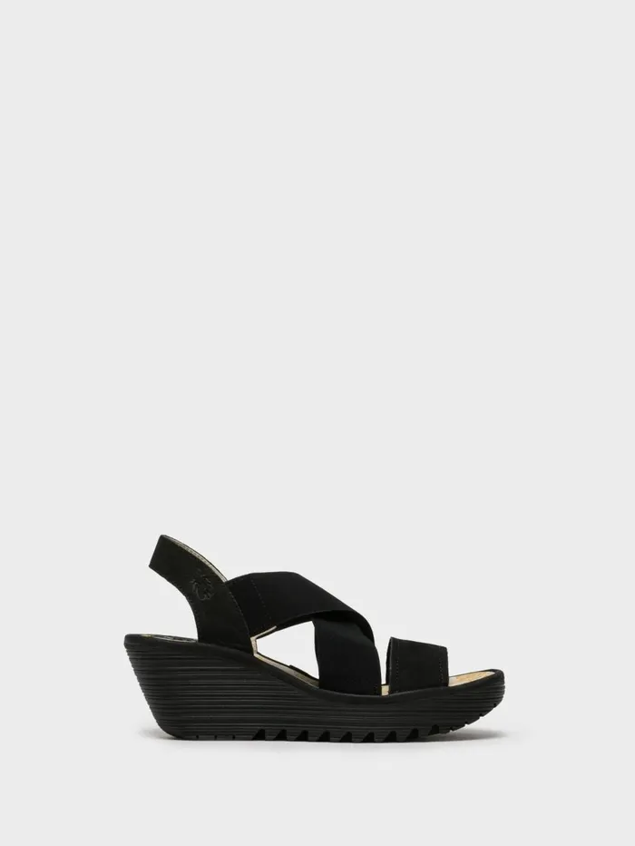 Strappy Sandals YAJI888FLY BLACK Women Fly London Sandals