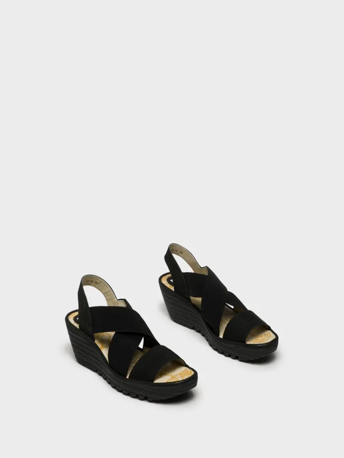 Strappy Sandals YAJI888FLY BLACK Women Fly London Sandals