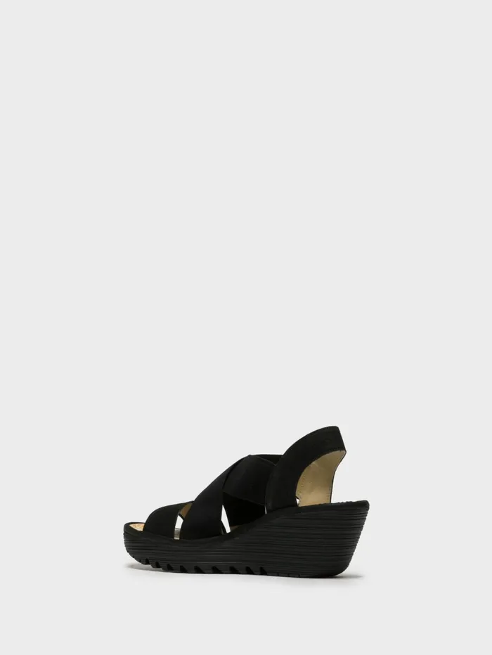 Strappy Sandals YAJI888FLY BLACK Women Fly London Sandals
