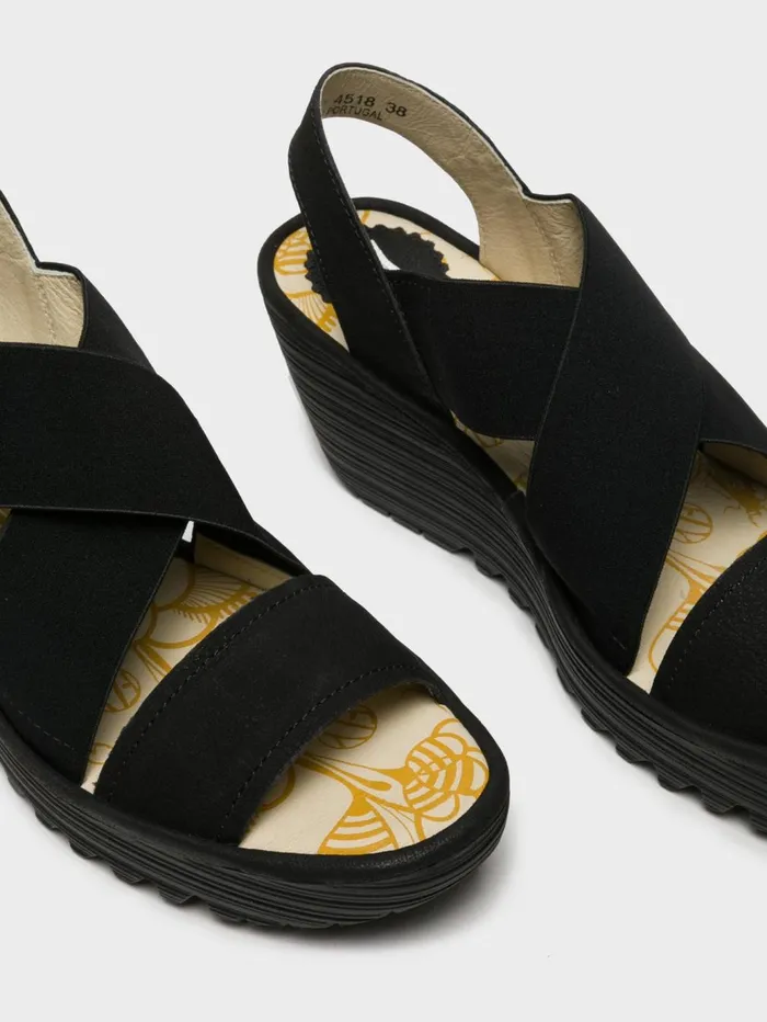 Strappy Sandals YAJI888FLY BLACK Women Fly London Sandals