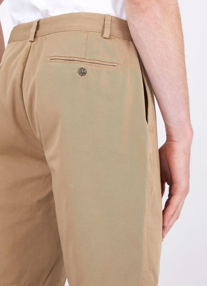 Stretch Cotton Twill Chino Shorts Stone Men SUNSPEL Shorts