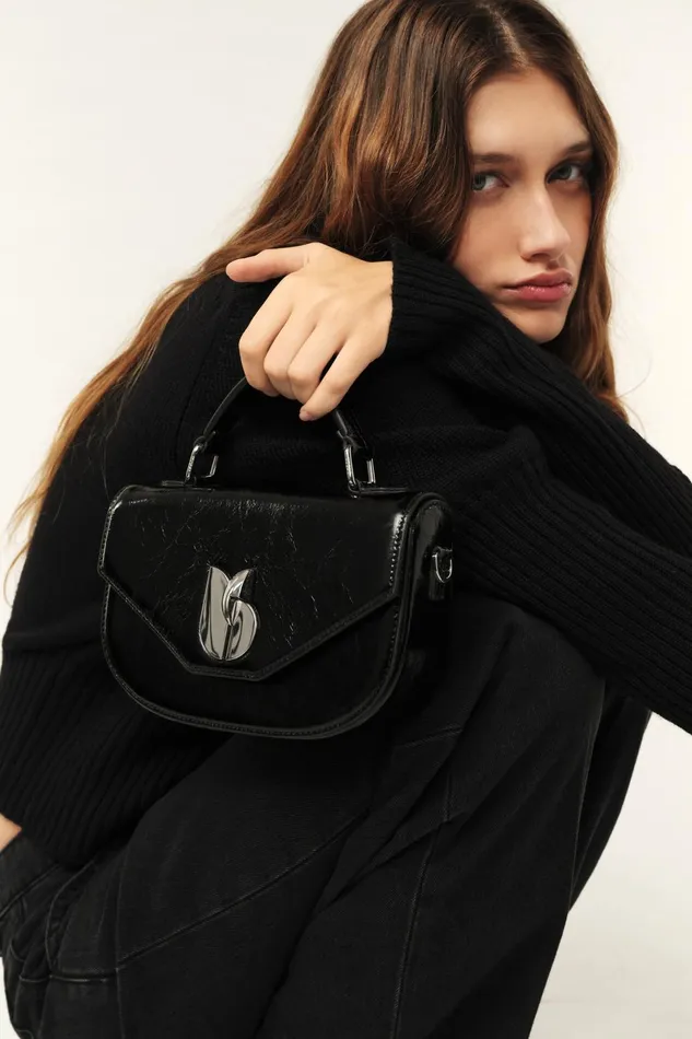 Suede Bag Sign Black Women Baandsh Bags
