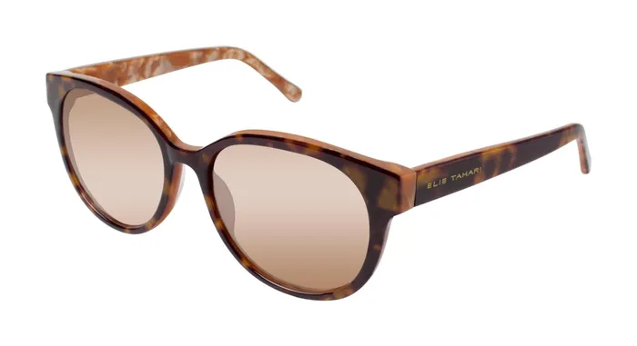 Sunglasses Women Elie Tahari Round Mirror Sunglasses TORTOISE