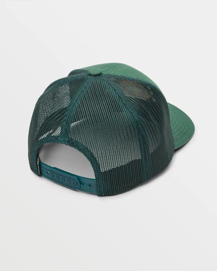 Sunset Tripper Trucker Hat 8211 Evergreen Mens Volcom Hats and Beanies