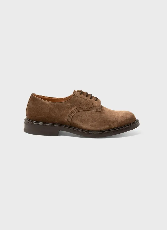 Sunspel X Trickers Suede Derby Shoe Light Brown Men SUNSPEL Shoes