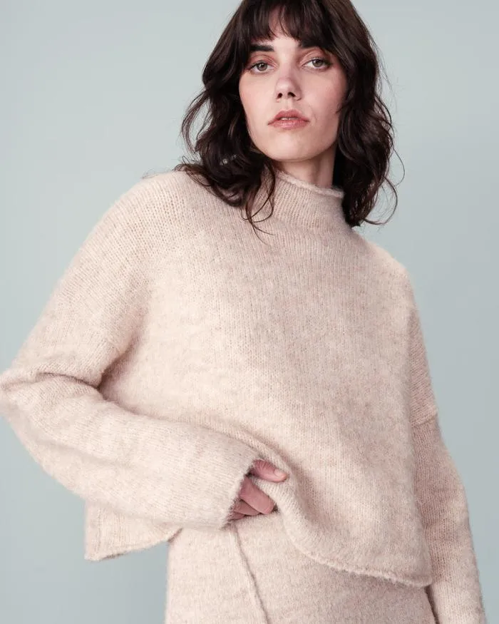 SWEATER BEIGE NASSIM Shop Grace and Mila Plain Jumpers