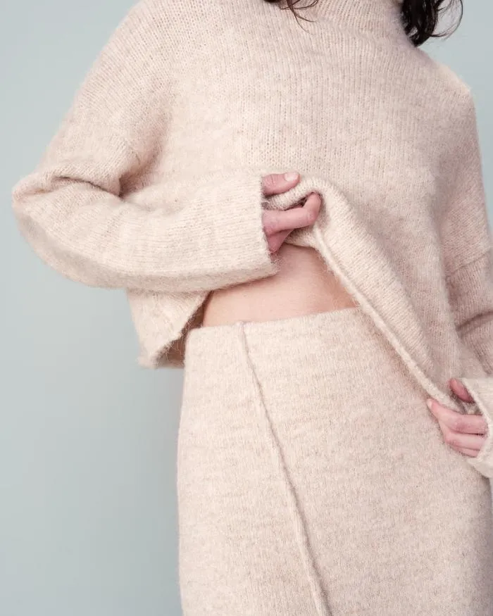 SWEATER BEIGE NASSIM Shop Grace and Mila Plain Jumpers
