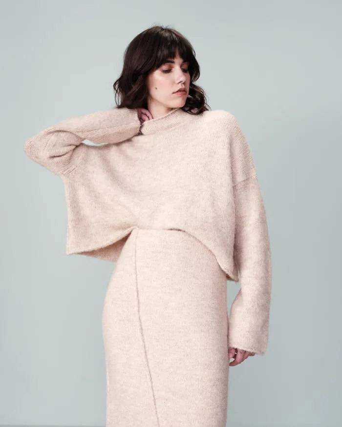 SWEATER BEIGE NASSIM Shop Grace and Mila Plain Jumpers