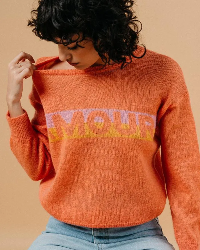 SWEATER ORANGE MACHOU Shop Grace and Mila Message Jumpers