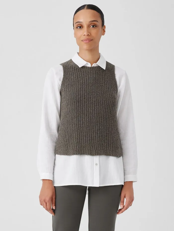 Sweaters and Cardigans Women Eileen Fisher Cotton Fluff Crew Neck Top Grove