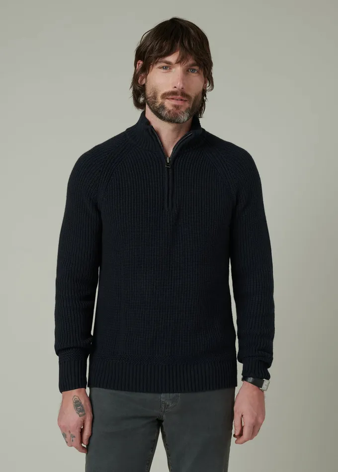 Sweaters Hoodies Men ARCHIE QUARTER ZIP SWEATER Black Joe8217s Jeans