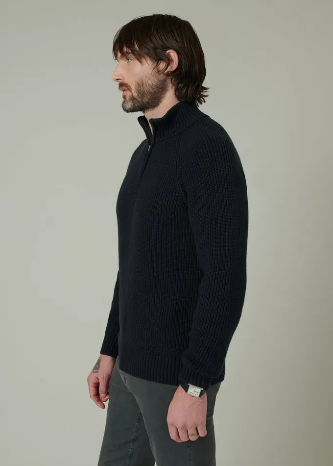Sweaters Hoodies Men ARCHIE QUARTER ZIP SWEATER Black Joe8217s Jeans