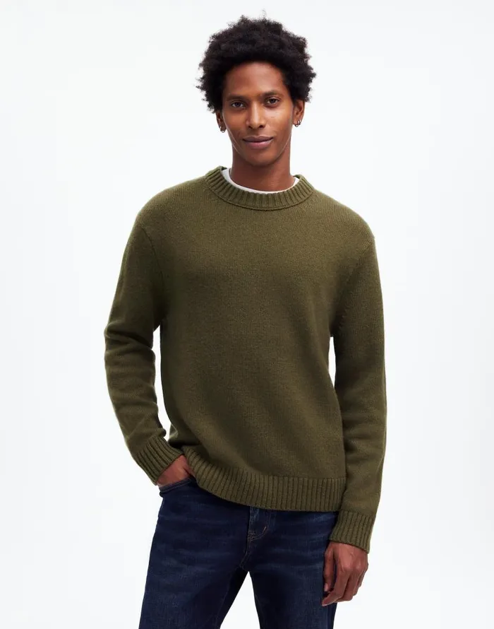 Sweaters Men Madewell Crewneck Sweater In SoftWool Foliage Green