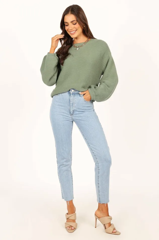 Sweaters Petal and Pup Women Lakelyn Textured Knit Sweater Khaki