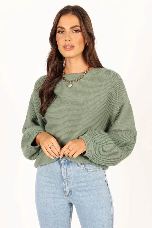 Sweaters Petal and Pup Women Lakelyn Textured Knit Sweater Khaki