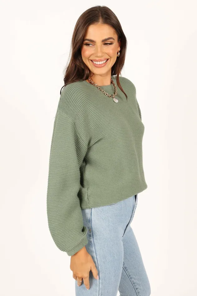 Sweaters Petal and Pup Women Lakelyn Textured Knit Sweater Khaki