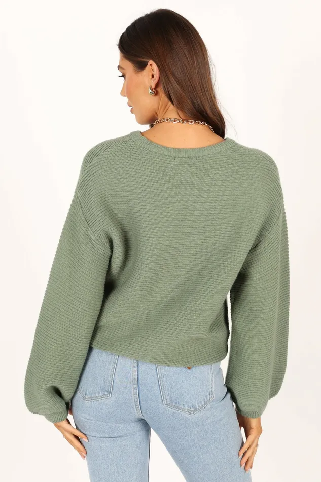 Sweaters Petal and Pup Women Lakelyn Textured Knit Sweater Khaki