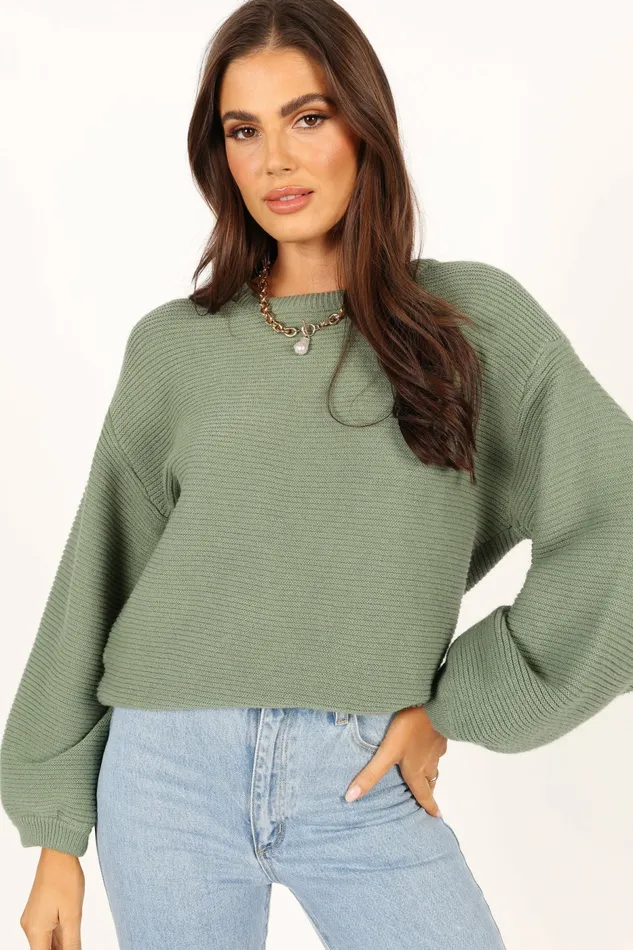 Sweaters Petal and Pup Women Lakelyn Textured Knit Sweater Khaki