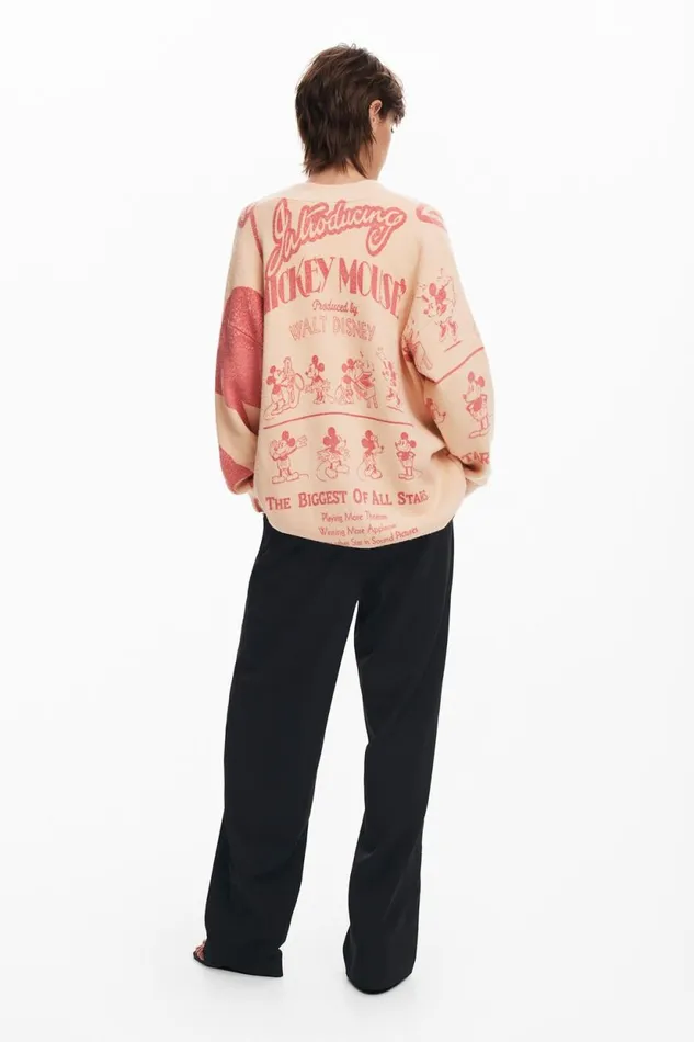 Sweaters Women Desigual Mickey Cardigan Red