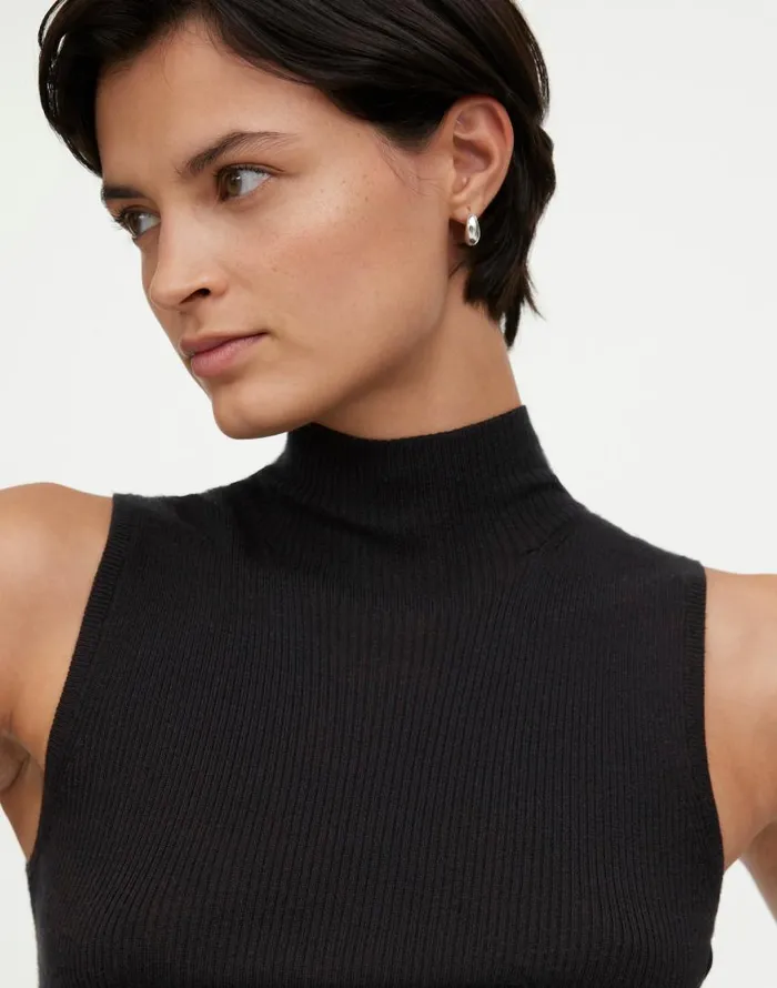 Sweaters Women Madewell Merino WoolSilk Sweater Tank True Black