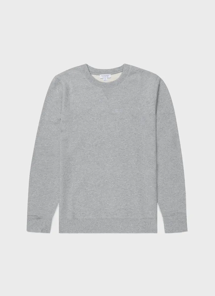 Sweatshirts and Sweatpants Men Loopback Sweatshirt Grey Melange ussunspel