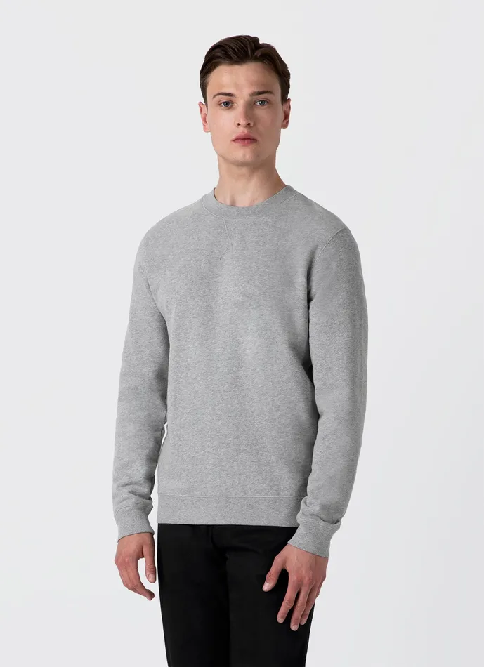 Sweatshirts and Sweatpants Men Loopback Sweatshirt Grey Melange ussunspel
