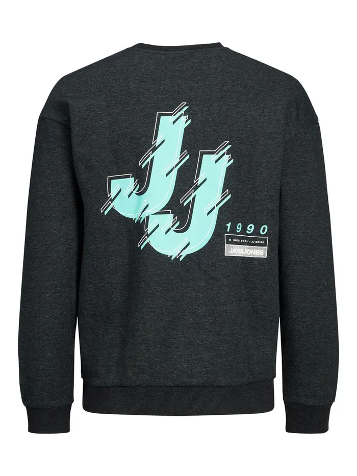 Sweatshirts JACK and JONES Mens CREW NECK SWEATSHIRT Black Black Gift Ideas