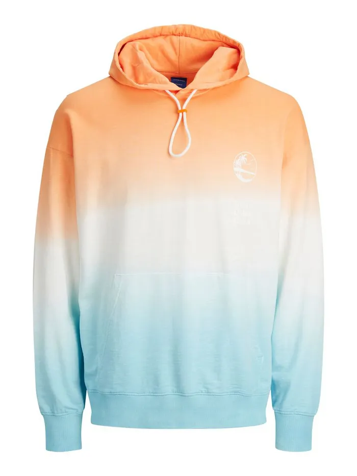 Sweatshirts JACK and JONES Mens DIP DYE KANGAROO POCKET HOODIE Pastel Shell Coral Online Sweatshirts JACK and JONES Mens DIP DYE KANGAROO POCKET HOODIE Pastel Shell Coral Online