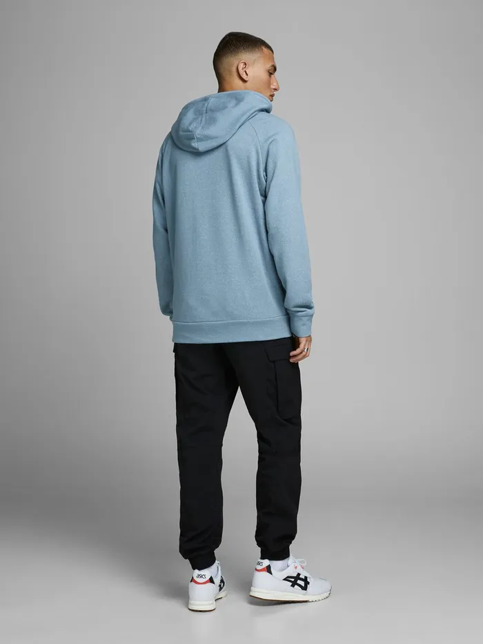 Sweatshirts JACK and JONES Mens FLEECE HOODIE Blue Faded Denim Gift for Friend
