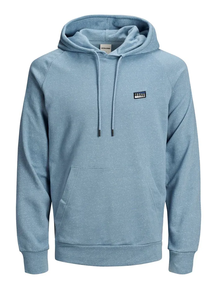 Sweatshirts JACK and JONES Mens FLEECE HOODIE Blue Faded Denim Gift for Friend