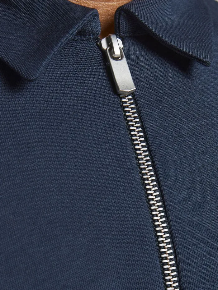 Sweatshirts JACK and JONES Mens HALF ZIP SWEAT POLO SHIRT Blue New Navy Gift Ideas
