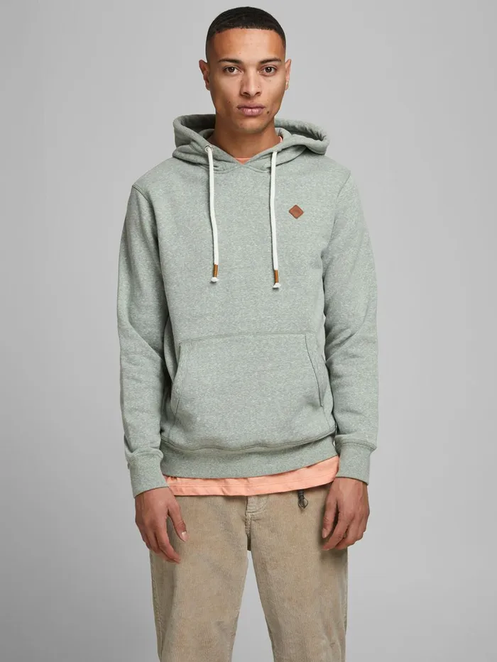 Sweatshirts JACK and JONES Mens KANGAROO POCKET HOODIE Green Sea Spray Near Me Sweatshirts JACK and JONES Mens KANGAROO POCKET HOODIE Green Sea Spray Near Me