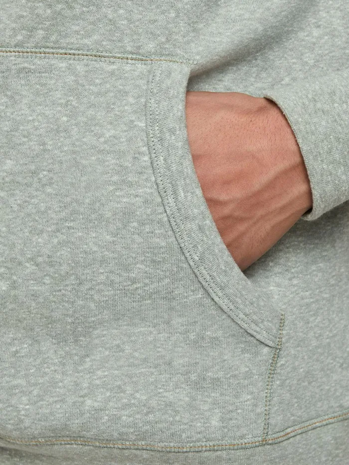 Sweatshirts JACK and JONES Mens KANGAROO POCKET HOODIE Green Sea Spray Near Me