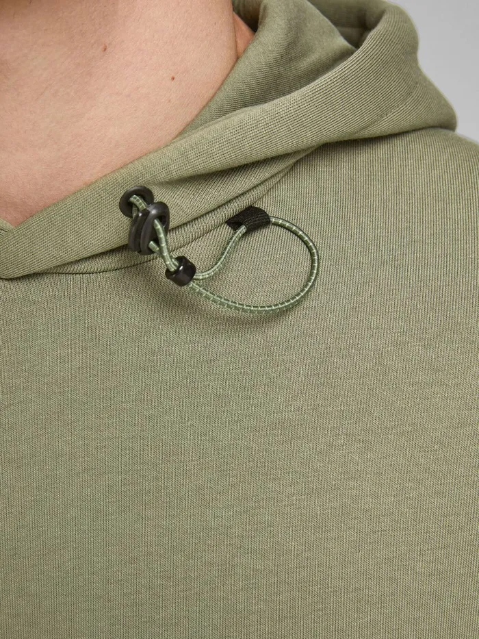 Sweatshirts JACK and JONES Mens LARGE LOGO PRINT HOODIE Green Deep Lichen Green Gift for Friend