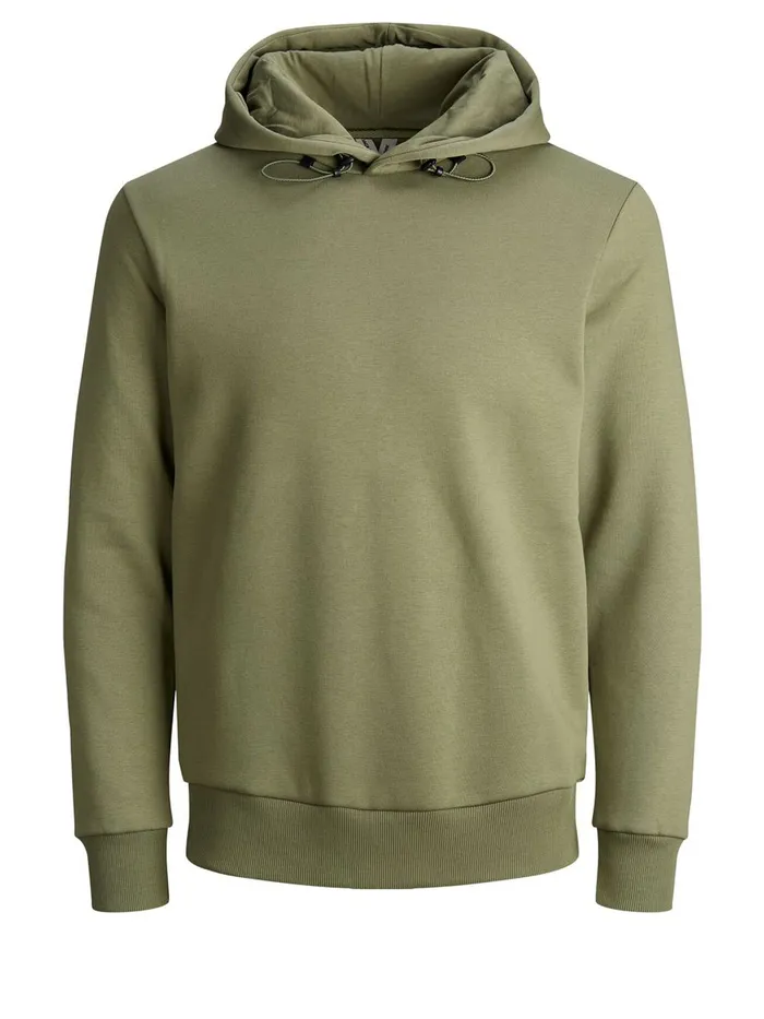 Sweatshirts JACK and JONES Mens LARGE LOGO PRINT HOODIE Green Deep Lichen Green Gift for Friend