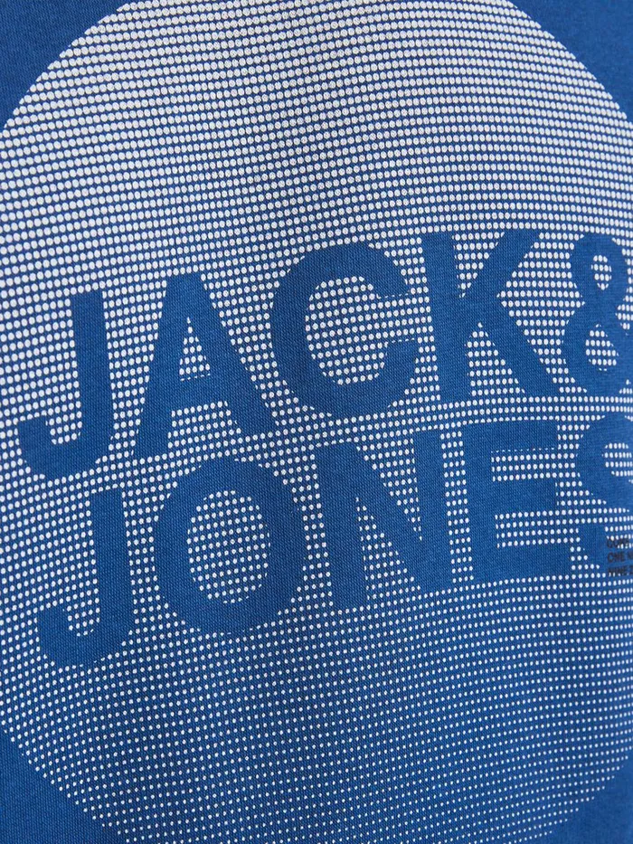 Sweatshirts JACK and JONES Mens LOGO CREW NECK SWEATSHIRT Blue Galaxy Blue For Sale