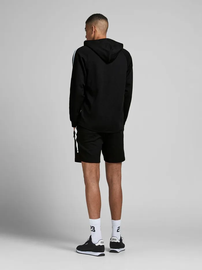 Sweatshirts JACK and JONES Mens PERFORMANCE HOODIE Black Black Near Me