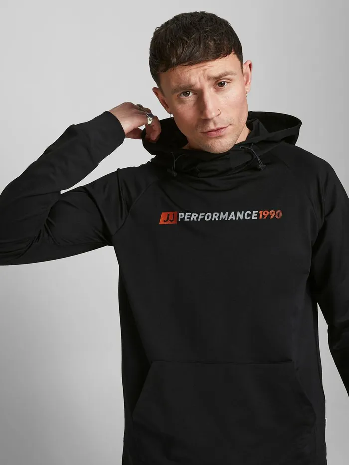 Sweatshirts JACK and JONES Mens PERFORMANCE SPORTS HOODIE Black Black Online