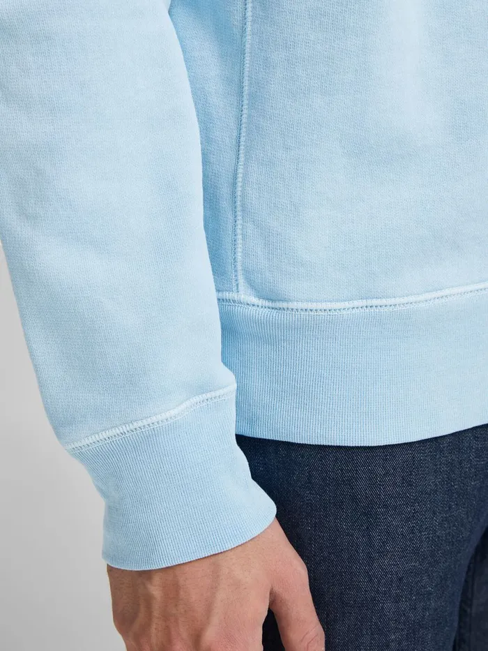 Sweatshirts JACK and JONES Mens REGULAR FIT LOOPBACK SWEATSHIRT Blue Dream Blue Cheap On Sale