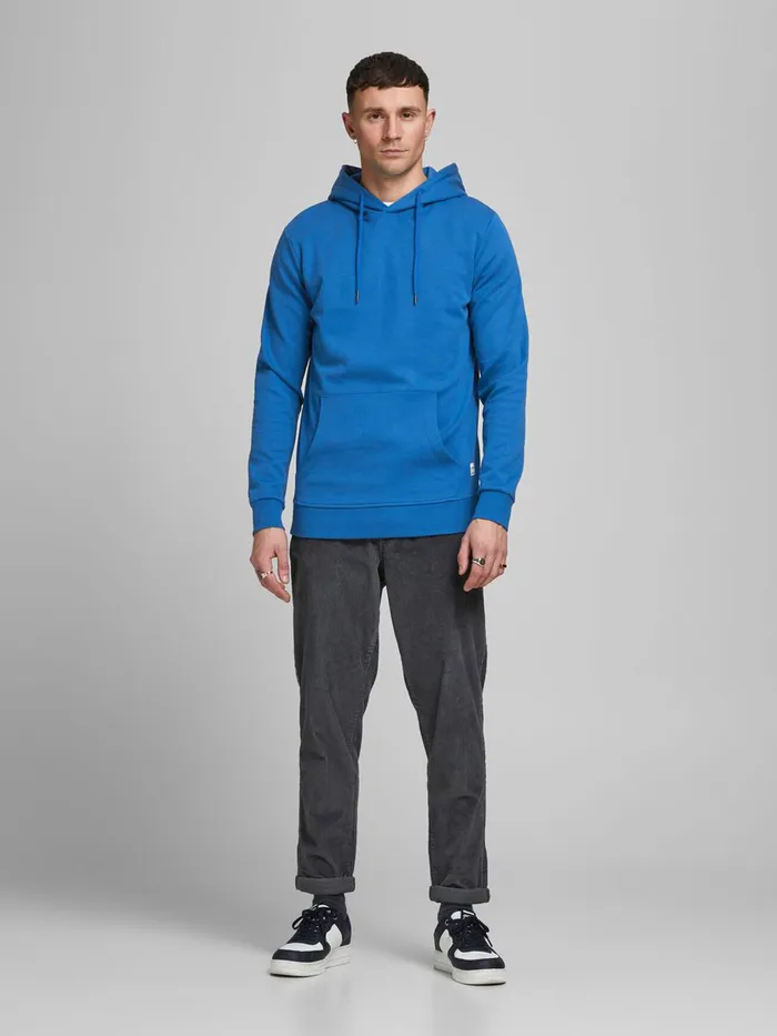 Sweatshirts JACK and JONES Mens SWEAT HOODIE Blue Classic Blue Popular