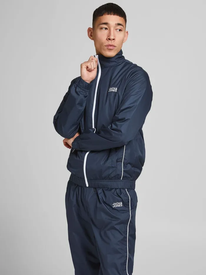 Sweatshirts JACK and JONES Mens TRACK JACKET Blue Navy Blazer On Sale