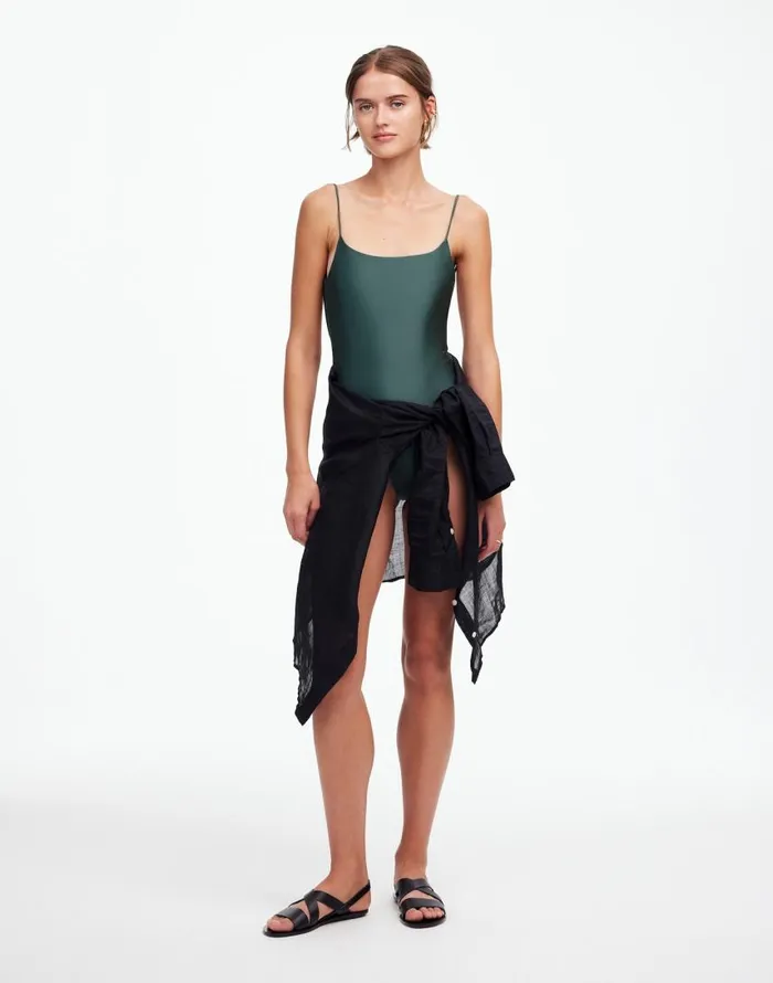 Swim Women Madewell Jade Swim Trophy OnePiece Swimsuit Hunter Sheen