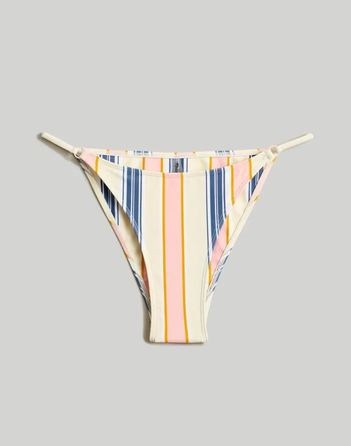 Swim Women Madewell Madewell X OOKIOH Goa Bikini Bottom In Cabana Stripe Cabana Stripe